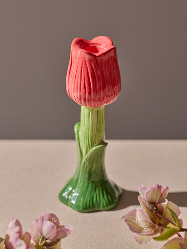 Подсвечник floret красного цвета из коллекции blossom, 18 см 4