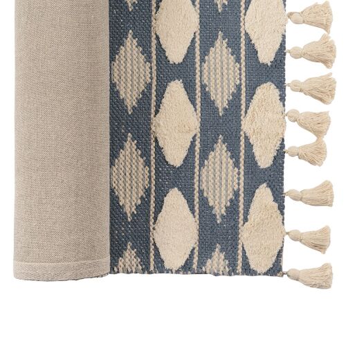 Ковер из хлопка синего цвета argyle из коллекции ethnic, 160х230 6 Ковер из хлопка синего цвета argyle из коллекции ethnic, 160х230 6