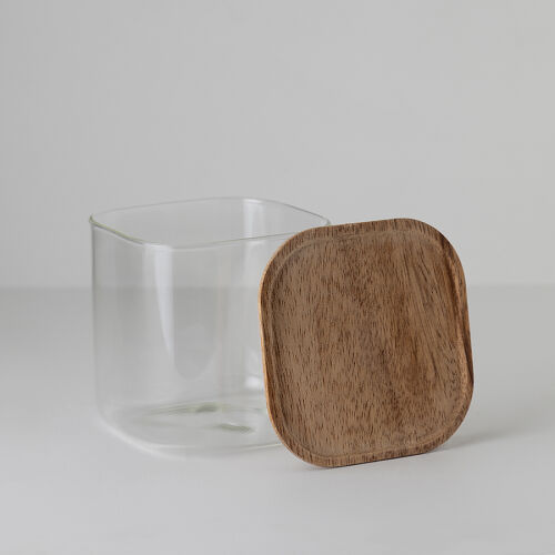 Банка для хранения квадратная glass acacia, 800 мл 4