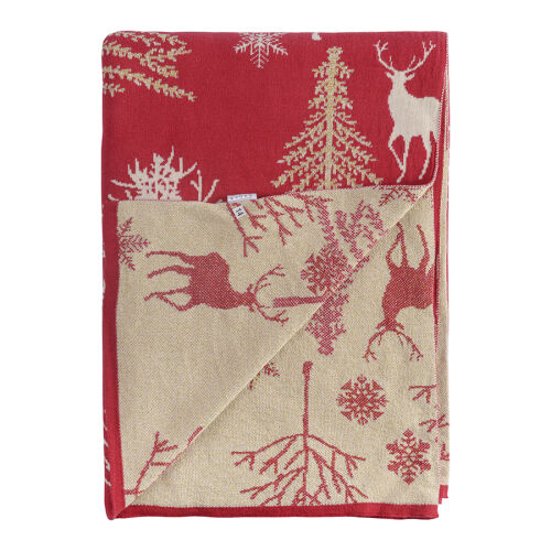 Плед из хлопка с новогодним рисунком winter fairytale из коллекц 3