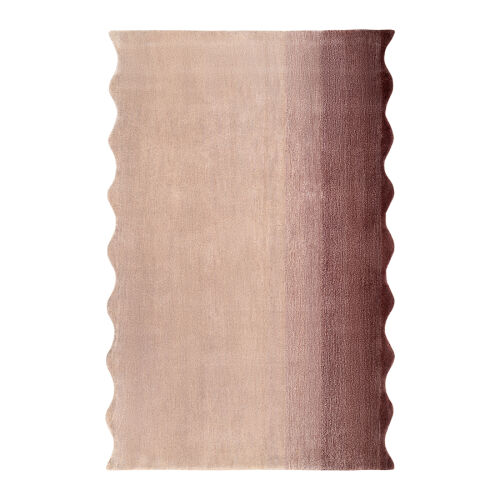 Ковер из шерсти over horizon цвета марсала из коллекции trendy ruffles