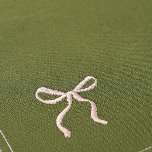 Дорожка на стол fancy bows оливкового цвета из коллекции essenti 7