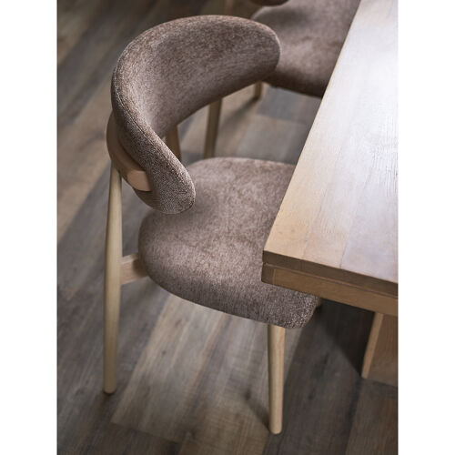 Стул stone, мягкий шенилл, кофе с молоком 3