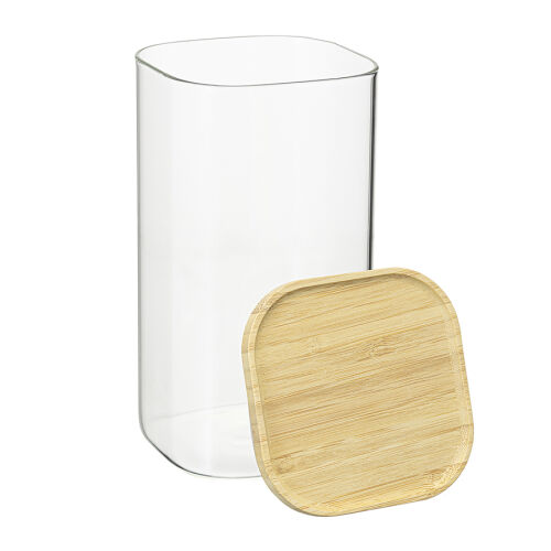 Банка для хранения квадратная glass bamboo, 1,4 л 5 Банка для хранения квадратная glass bamboo, 1,4 л 5