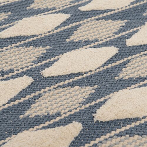 Ковер из хлопка синего цвета argyle из коллекции ethnic, 70х160  7