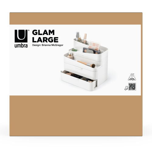 Органайзер-косметичка glam, 27х25 см, белый/серый 6 Органайзер-косметичка glam, 27х25 см, белый/серый 6