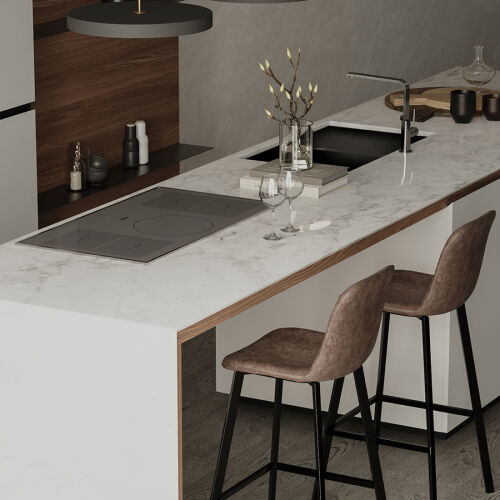 Стул барный hugh, экокожа, серо-коричневый 4