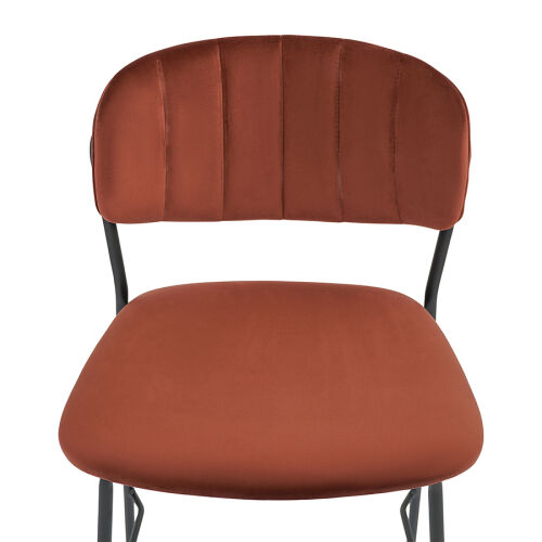 Стул полубарный eirill, велюр, кирпичный 6