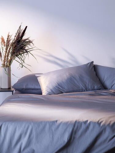 Набор наволочек из премиального сатина светло-серого цвета из ко 2