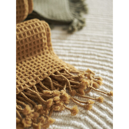 Плед из шерсти цвета охры из коллекции essential, 130х180 см 5