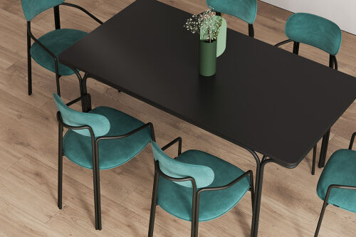 Стол обеденный ror, 85х120 см, черный 3