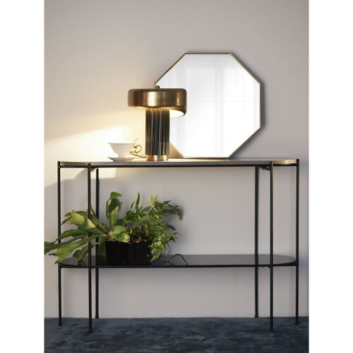 Лампа настольная stone, D27х35 см, черная/золотистая 2