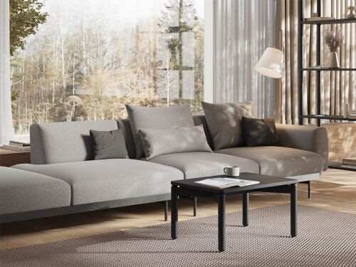 Столик кофейный saga, 50х70 см, темно-серый 1