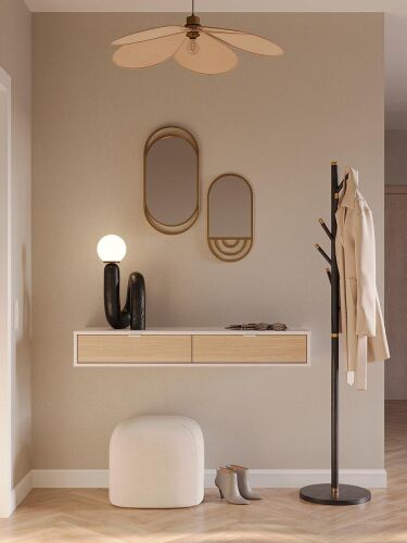 Вешалка напольная bakken, 180 см, золотистый хром/черная 2