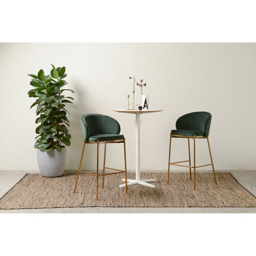 Стул барный coral, велюр, темно-зеленый 2