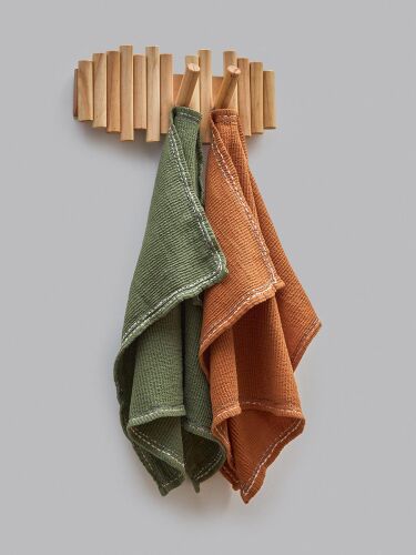 Набор вафельных полотенец с декоративной строчкой из коллекции e 1