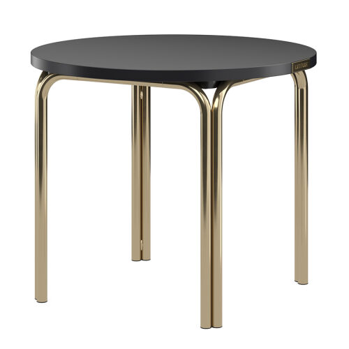 Столик кофейный ror, D50 см, латунь/черный