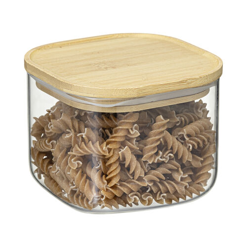 Банка для хранения квадратная glass bamboo,1 л 4 Банка для хранения квадратная glass bamboo,1 л 4