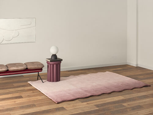 Ковер из шерсти over horizon цвета марсала из коллекции trendy r 2