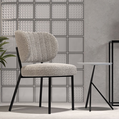 Стул robbi, букле, серо-бежевый 4