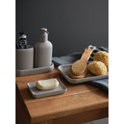 Мыльница slim, светло-серая 2