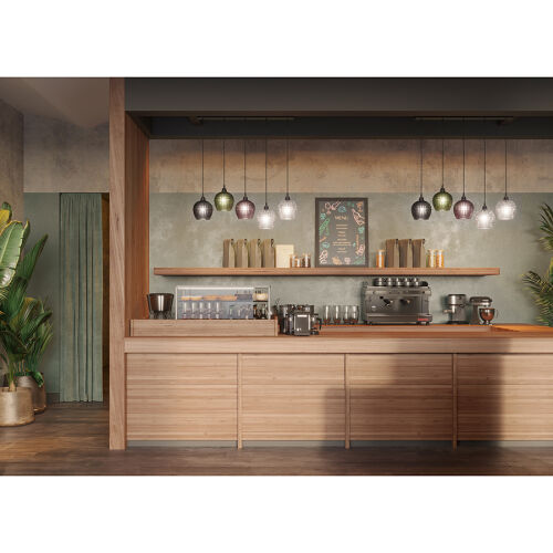 Светильник подвесной каскадный aurora, 110х18 см, сливовый/зелен 7