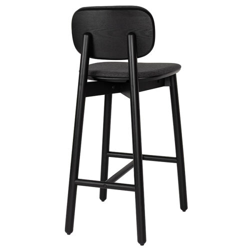 Стул барный с обивкой saga, рогожка, темно-серый 3