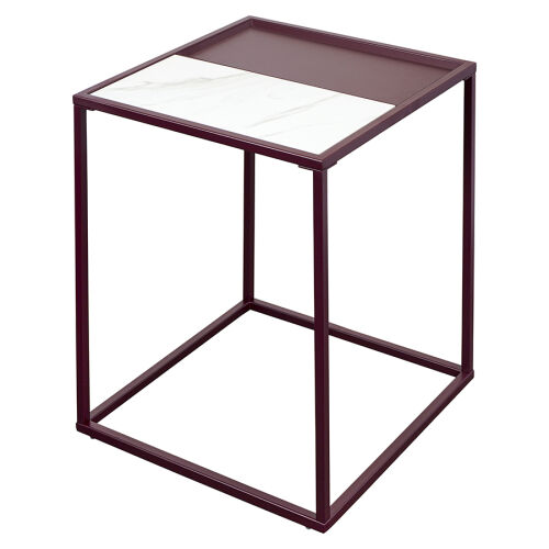 Столик кофейный mayen, 45х45 см, белый/сливовый 6