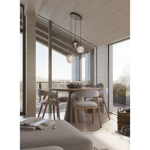 Светильник подвесной каскадный aurora, D50 см, серый/прозрачный 2