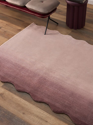 Ковер из шерсти over horizon цвета марсала из коллекции trendy r 3