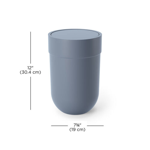 Корзина для мусора с крышкой touch, 6 л, голубая 7