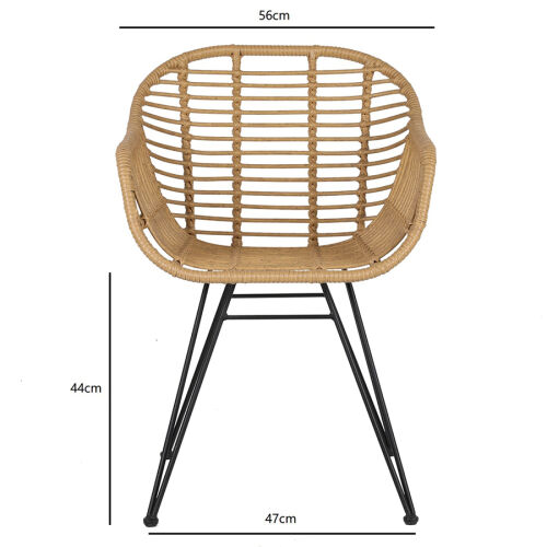 Стул vetle bent, ротанг 3