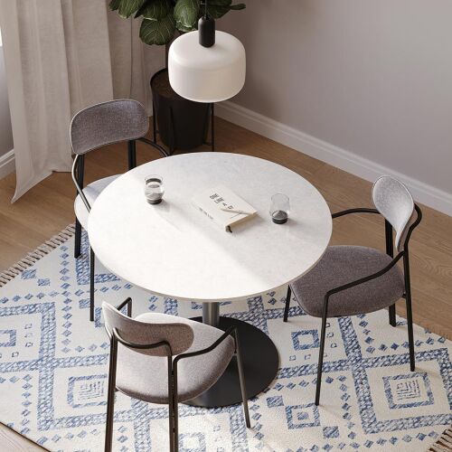 Стул ror, round, рогожка, черный/серый 5