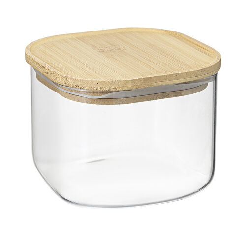 Банка для хранения квадратная glass bamboo,1 л 1 Банка для хранения квадратная glass bamboo,1 л 1