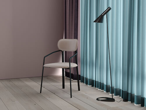 Стул ror, round, велюр, черный/бежевый 1