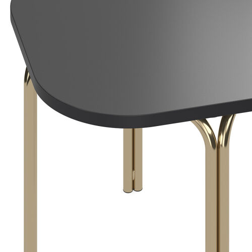 Столик кофейный ror, 50х50 см, латунь/черный 3