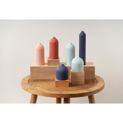 Свеча декоративная синего цвета из коллекции edge, 25,5 см 2