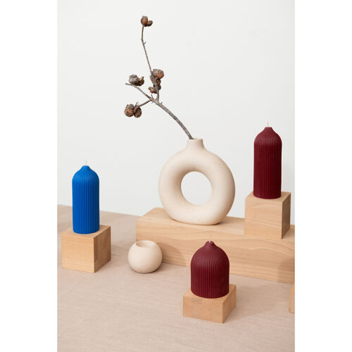 Свеча декоративная бордового цвета из коллекции edge, 10,5см 2