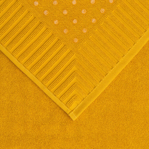 Коврик для ванной с фактурным бортиком цвета охры из коллекции e 7