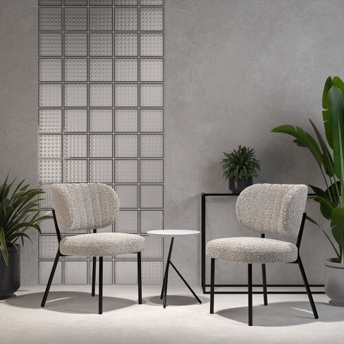 Стул robbi, букле, серо-бежевый 2