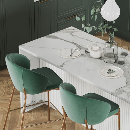 Стул барный coral, велюр, темно-зеленый 6