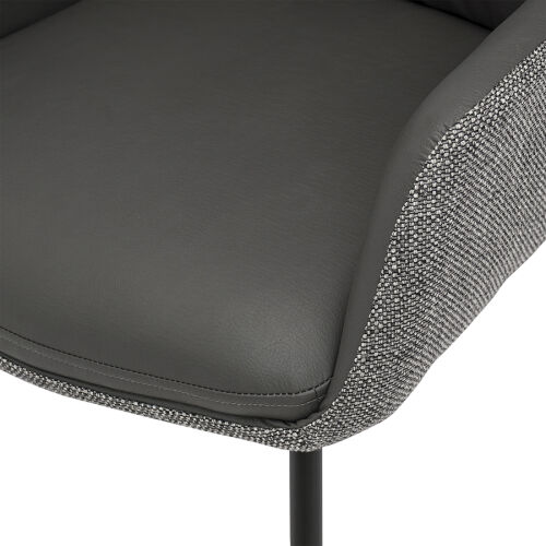 Стул allar, экокожа, рогожка, серый 7