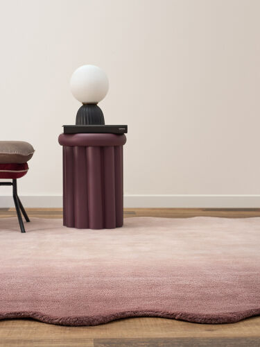 Ковер из шерсти over horizon цвета марсала из коллекции trendy r 1