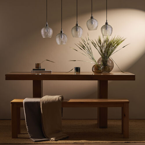 Светильник подвесной каскадный aurora, 110х18 см, прозрачный 4