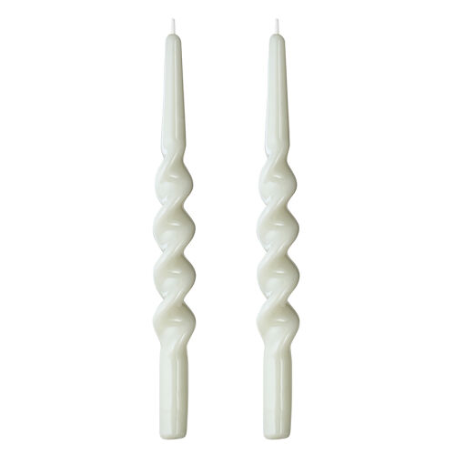 Набор из двух свечей светло-серого цвета из коллекции essential, 35 см