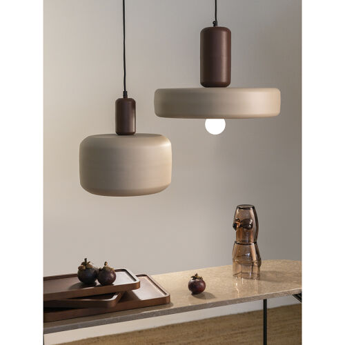 Светильник подвесной juko, D42х31 см, вишневый/бежевый 2