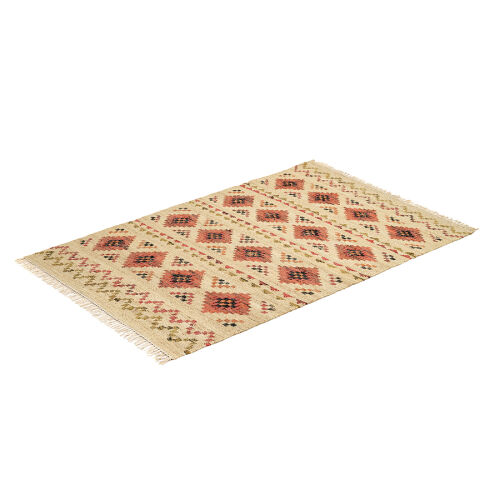 Ковер из джута и шерсти по мотивам башкирских орнаментов из колл 4