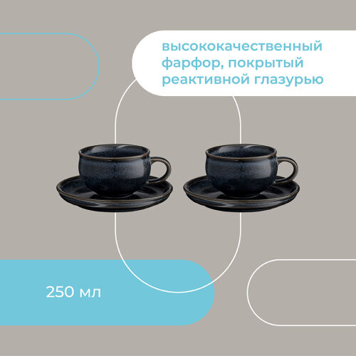 Набор чайных пар cosmic kitchen, 250 мл, 2 шт. 6