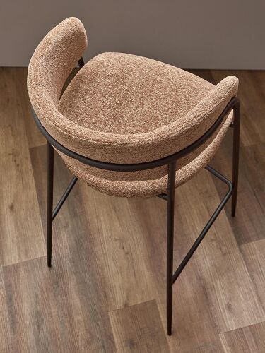 Стул полубарный helning, мягкий шенилл, светло-коричневый 3