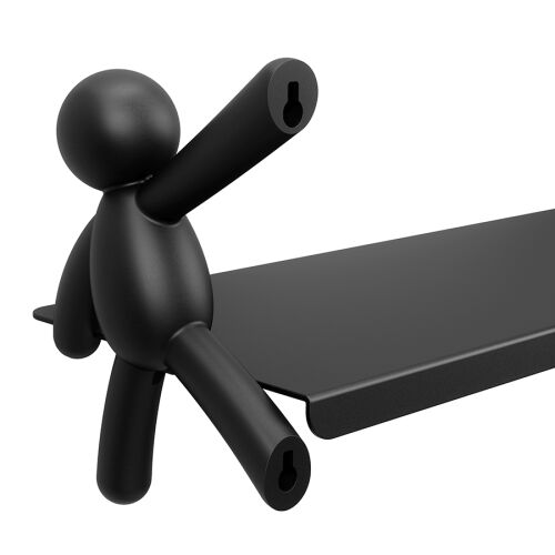 Полка buddy, 46х15 см, черная 6